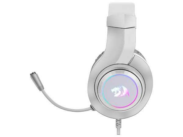 Audífonos Gamer con Micrófono Redragon Hylas H260W, Iluminación RGB, 3.5mm, USB, Color Blanco.