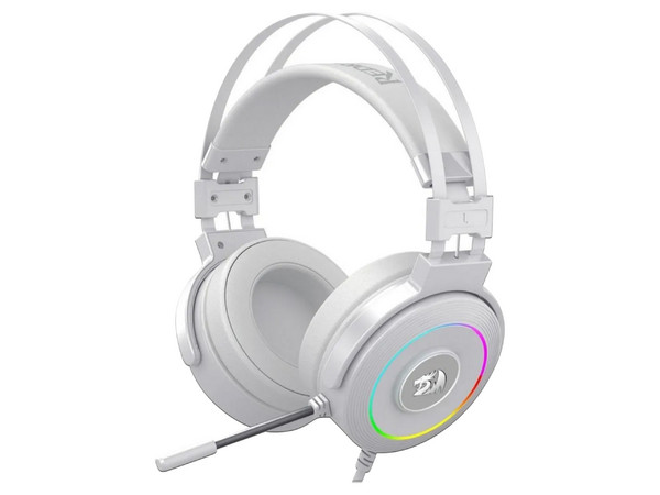 Audífonos con Micrófono Redragon Lamia 2, Respuesta de Frecuencia 20Hz-20KHz, Iluminación RGB, USB, Color Blanco.