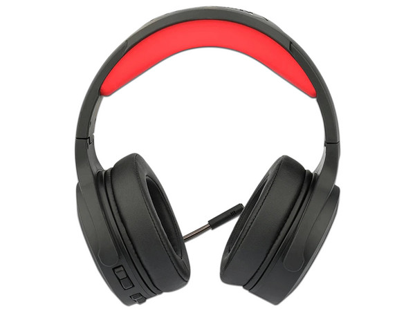 Audífonos con Micrófono Inalámbricos Gamer Redragon Pelops H818, Iluminación RGB, 3.5mm, Receptor USB. Color Negro con Rojo.