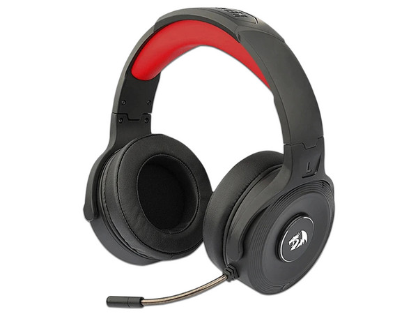 Audífonos con Micrófono Inalámbricos Gamer Redragon Pelops H818, Iluminación RGB, 3.5mm, Receptor USB. Color Negro con Rojo.
