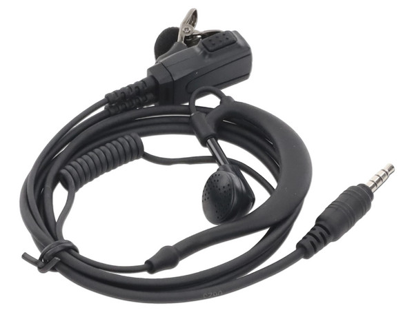 Audífono Con Micrófono de Gancho RurgGear 25030700, Compatible con Terminal Radio RG360. Color Negro.