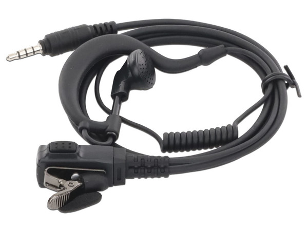 Audífono Con Micrófono de Gancho RurgGear 25030700, Compatible con Terminal Radio RG360. Color Negro.