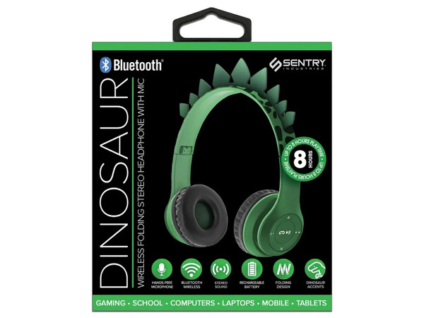 Audífonos Tipo Diadema SENTRY Dino, Bluetooth. Color Verde.
