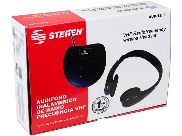 Audífonos inalámbricos de radio frecuencia VHF con Receptor compatible con audífonos (SKU 87067).