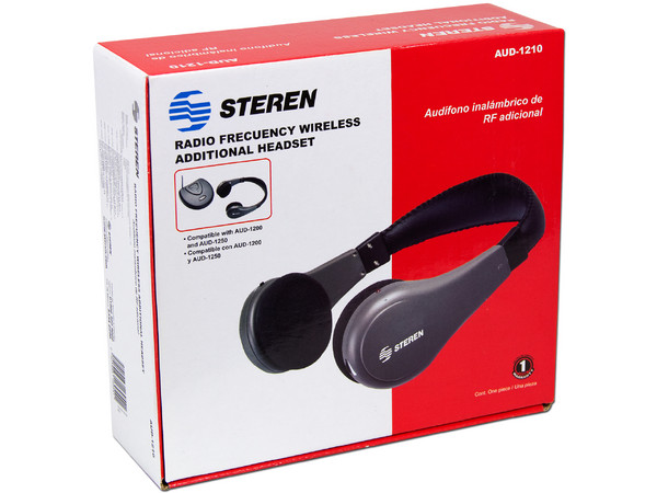 Audífonos inalámbricos de radio frecuencia VHF, requiere receptor AUD-1200 (SKU: 87069)