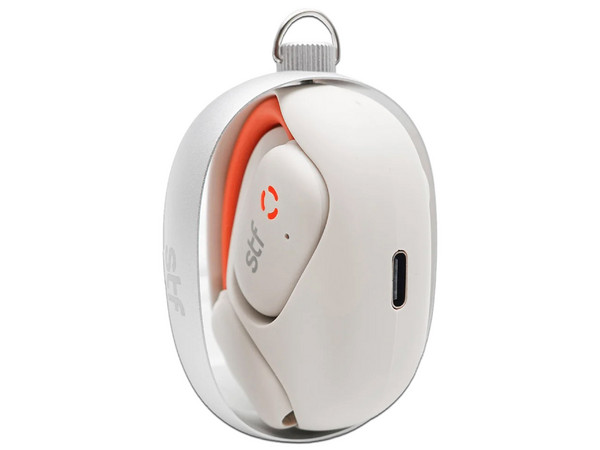 Audífonos Inalámbricos STF Mobile One Pro Sport ST-E12476, OWS, Estuche de Carga, Bluetooth 5.4, IPX5. Color Blanco.