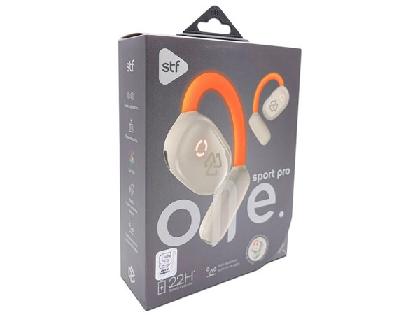 Audífonos Inalámbricos STF Mobile One Pro Sport ST-E12476, OWS, Estuche de Carga, Bluetooth 5.4, IPX5. Color Blanco.