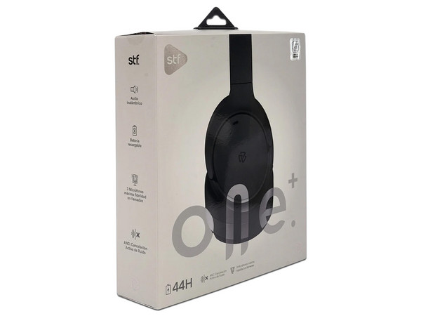 Audífonos Inalámbricos Tipo Diadema STF On Ear One Plus, Respuesta de Frecuencia 20Hz - 20kHz, ANC, Bluetooth. Color Negro.