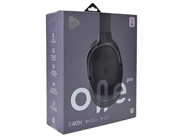 Audífonos Inalámbricos Tipo Diadema STF On Ear Pro, Respuesta de Frecuencia 20Hz - 20kHz, Bluetooth. Color Negro.