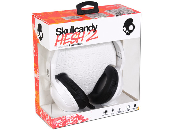 Audífonos con micrófono Skullcandy HESH 2, con cable desmontable. Color Blanco