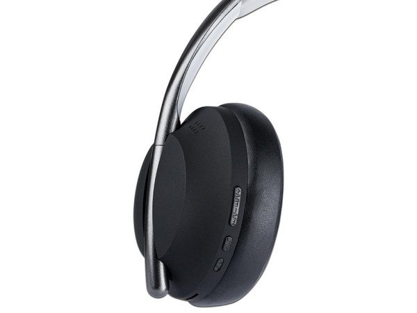 Audífonos Inalámbricos tipo Diadema TechZone Ultrabass TZDJ01, Bluetooth 5.3. Color Negro/Gris.
