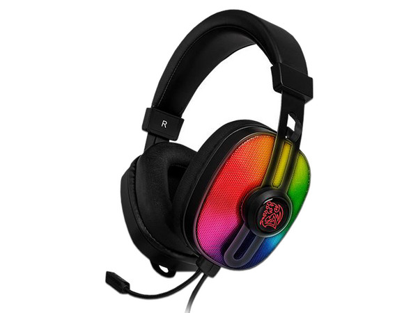 Audífonos con Micrófono Gamer Thermaltake PULSE G100, Jack 3.5mm/USB, RGB. Color Negro.