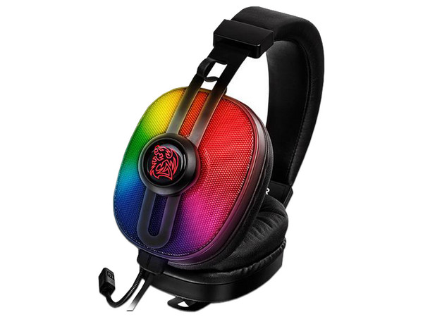 Audífonos con Micrófono Gamer Thermaltake PULSE G100, Jack 3.5mm/USB, RGB. Color Negro.