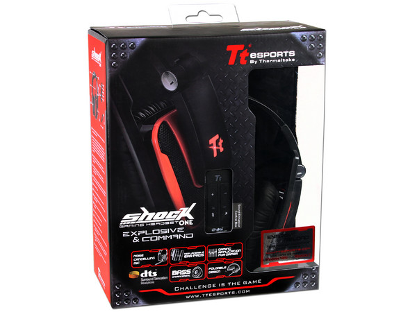 Audífonos con Micrófono Tt eSports Shock One Gaming Headset, Certificación DTS.