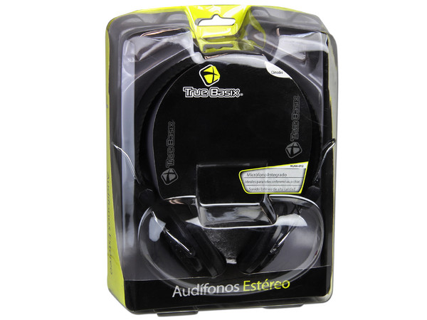 Audífonos Estéreo con Micrófono TrueBasix MUAA-012.