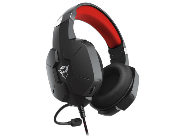 Audífonos tipo Diadema Trust GXT 323 Carus Gaming con micrófono, respuesta de frecuencia 20Hz-20000Hz, 3.5mm. Color Negro.