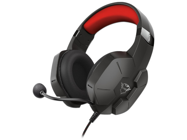 Audífonos tipo Diadema Trust GXT 323 Carus Gaming con micrófono, respuesta de frecuencia 20Hz-20000Hz, 3.5mm. Color Negro.
