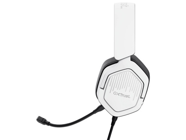 Auriculares Gaming Multiplataforma Trust GXT492W Carus con Micrófono Extraíble. Color Blanco.