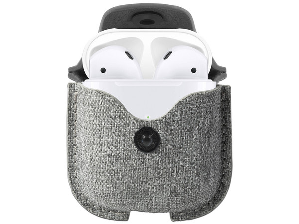 Funda Protectora Twelve South AirSnap para AirPods. Color Gris.