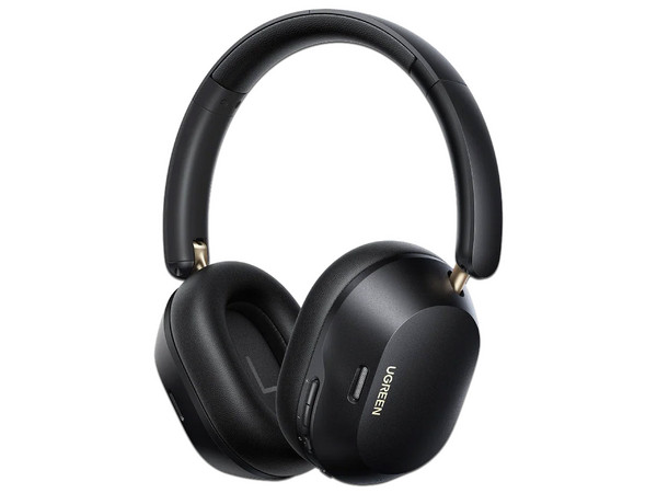 Audífonos Tipo Diadema UGREEN HiTune Max5c, Respuesta de Frecuencia de 20Hz a 40KHz, Cancelación de Ruido Activa, Bluetooth 5.4, USB Tipo C. Color Negro.