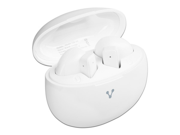 Audífonos Inalámbricos Vorago Esb-310-W con Estuche de Carga, Bluetooth. Color Blanco
