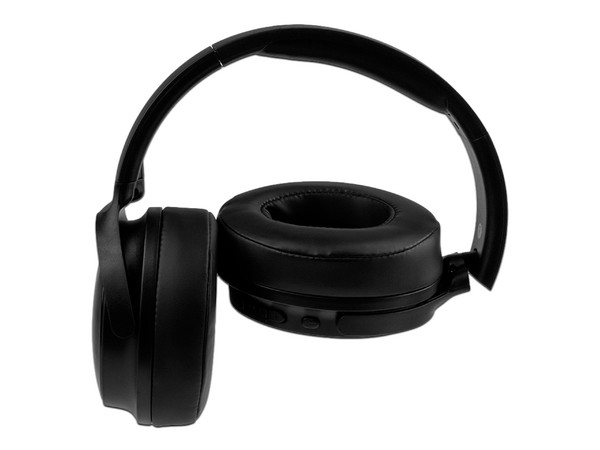 Audífonos con micrófono Vorago HPB-401, respuesta de Frecuencia 20Hz-20KHz, Bluetooth, 3.5mm, MicroSD. Color Negro.