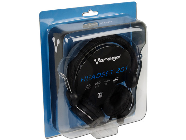 Audífonos con micrófono Vorago HS-201, Respuesta de frecuencia 18-20,000Hz.