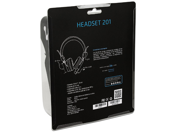 Audífonos con micrófono Vorago HS-201, Respuesta de frecuencia 18-20,000Hz.