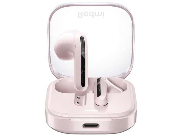 Audífonos Inalámbricos Xiaomi Redmi Buds 6 Active, Con Estuche de Carga, Bluetooth, Color Rosa.
