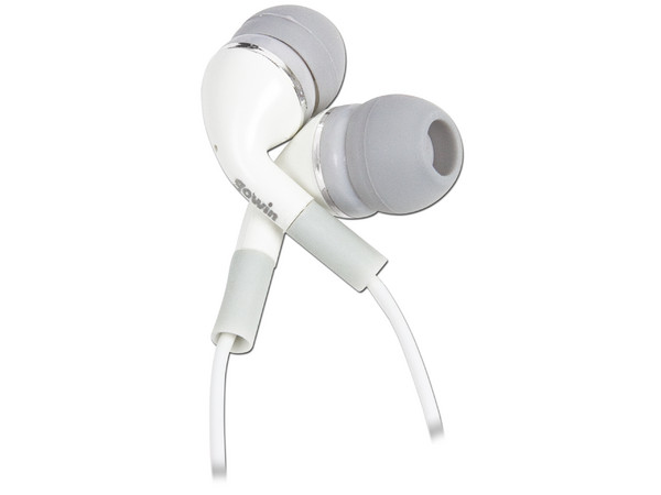 Audífonos gowin, 3.5mm y adaptador de 2.5mm. Color Blanco
