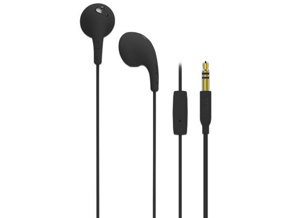 Audífonos con micrófono iLuv Bubble Gum Talk, 3.5mm. Color Negro.