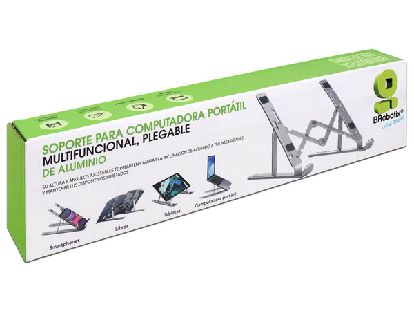 Base para Laptop BRobotix 263564 con inclinación ajustable.