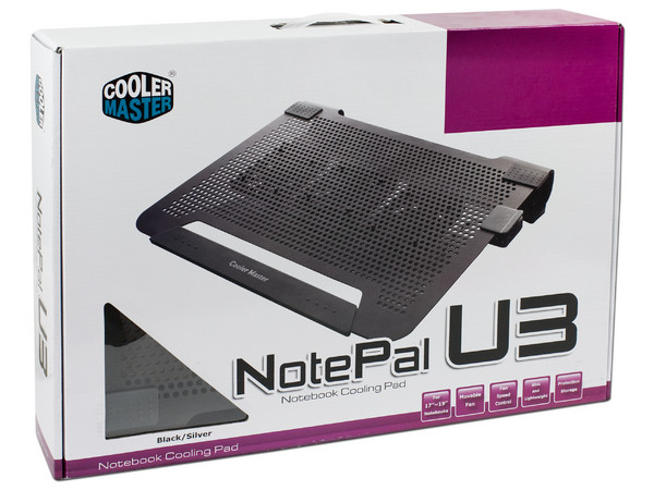 Base para Laptop Cooler Master NotePal U3 con 3 Ventiladores, para laptops de hasta 19