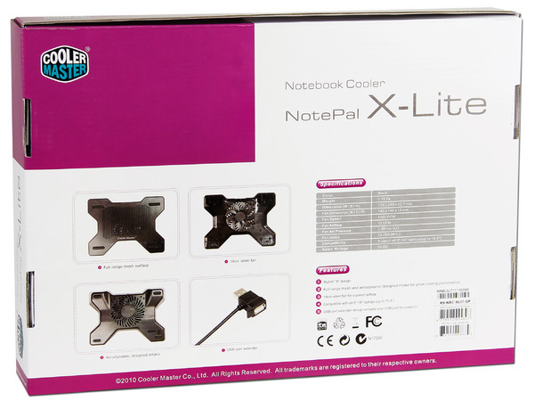 Base para Laptop Cooler Master Note Pal X-Lite con 1 Ventilador, para laptops de hasta 15.4