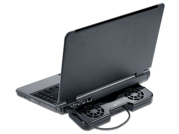 Notebook cooler Genius con 2 ventiladores para Laptop de 10