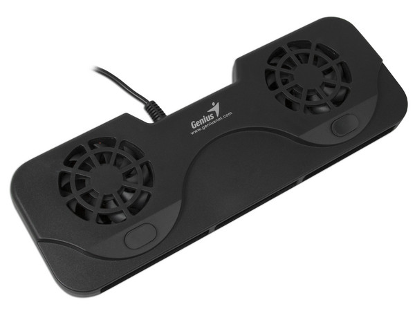 Notebook cooler Genius con 2 ventiladores para Laptop de 10