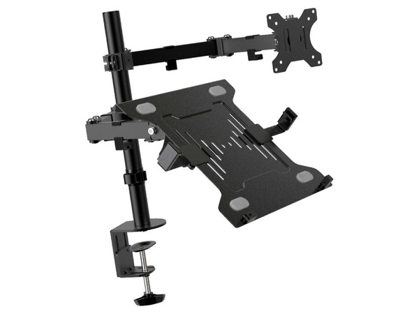 Soporte Klip Xtreme, Kit de Montaje de Escritorio a Monitor, Con Brazo Para Laptop, 32