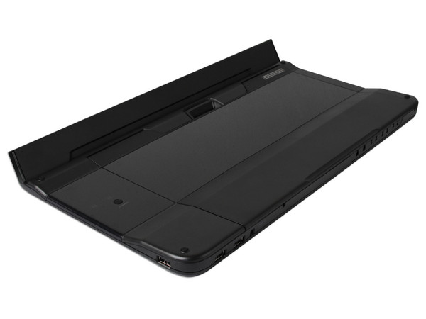Logitech Alto Cordless eleva la pantalla de la computadora portátil y proporciona un teclado inalámbrico de tamaño estándar y un concentrador USB.