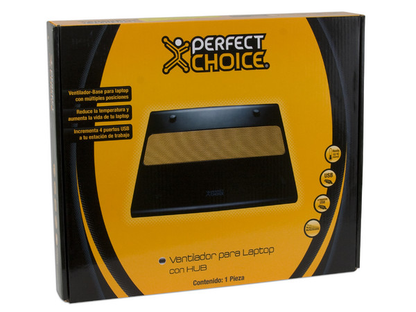 Base para Laptop Perfect Choice con Múltiples Posiciones, 1 Ventiladores y 4 puertos USB