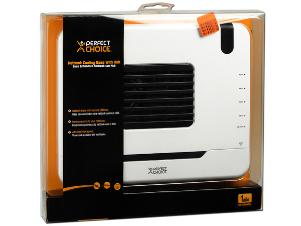 Base para Netbook Perfect Choice con Múltiples Posiciones, 1 Ventilador y HUB de 4 puertos USB