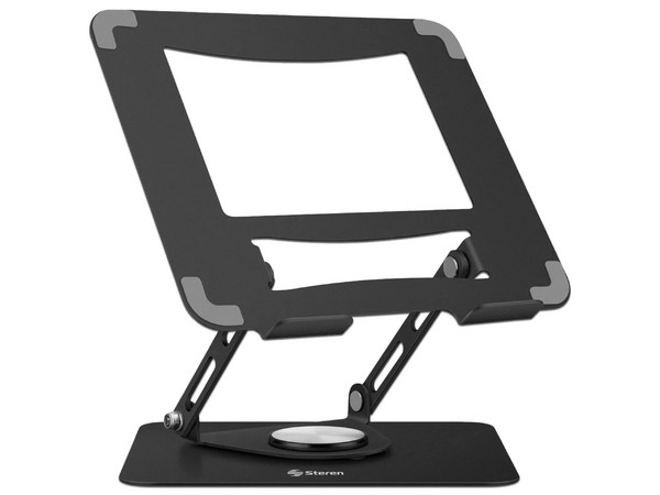 Base Giratoria para laptop con inclinación ajustable,
Para equipos de hasta 17