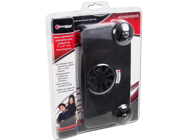 Base con Ventilador TechZone para Laptop de hasta 17
