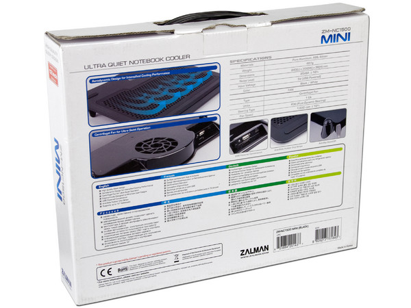 Base para Laptop Zalman ZM-NC1500 Mini, 1 Ventilador.
