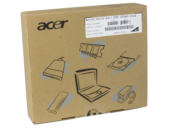 Batería de 6 celdas 5200mAh hasta 6 horas para Acer Aspire One de 8.9