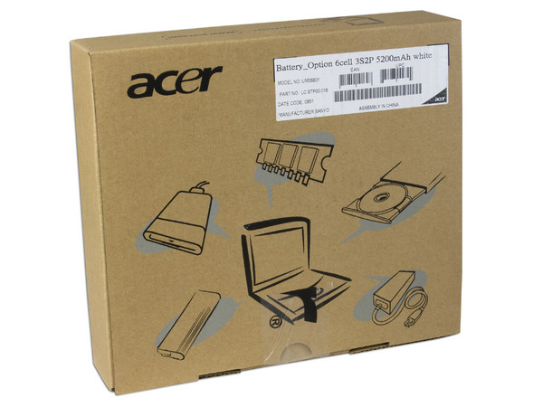Batería de 6 celdas 5200mAh hasta 6 horas para Acer Aspire One de 8.9