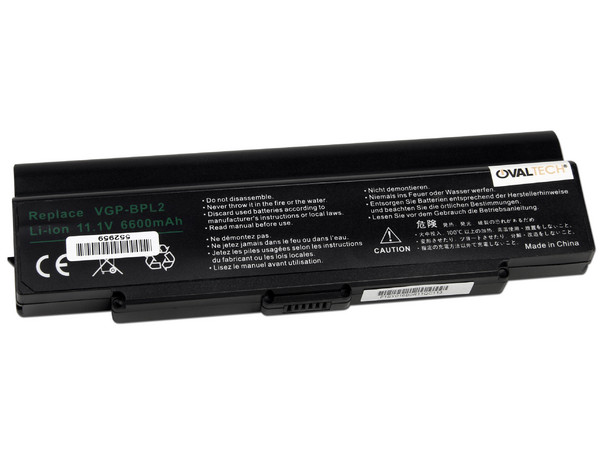 Batería OvalTech OTS0020, 9 Celdas de Li-ion para Sony VAIO VGN-S260 y VGN-FS990.