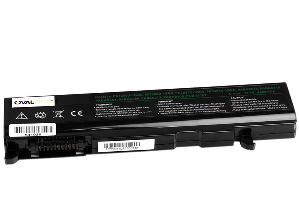Batería OvalTech OTT3356, 6 Celdas de Li-ion para Toshiba Satellite A50, U200 y U205.