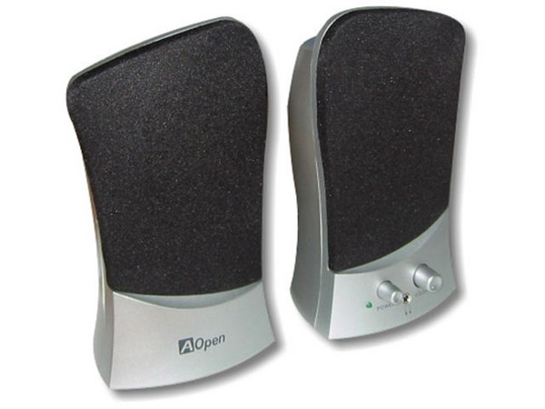 Bocinas  AOpen MS-698 de 160 WATTS, Negro/Plata.