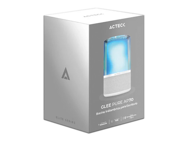 Bocina Acteck Glee Pure AP70, Bluetooth Recargable. Color Blanco 