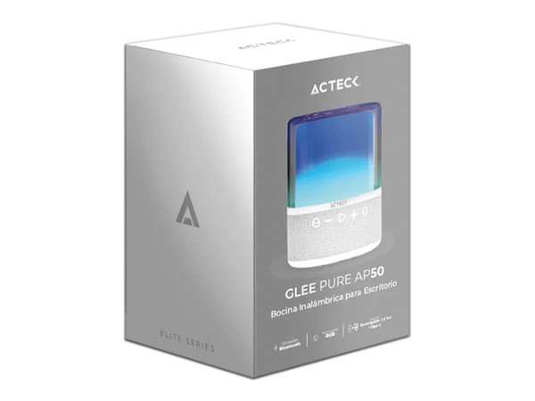 Bocina Inalámbrica Acteck Glee Pure AP50, Bluetooth, TWS. Color Blanco.